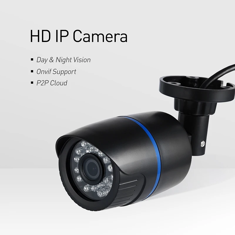 POE H.265 аудио 3MP водонепроницаемая IP камера наружная 24LED IR Bullet 1296P / 1080P HD CCTV
