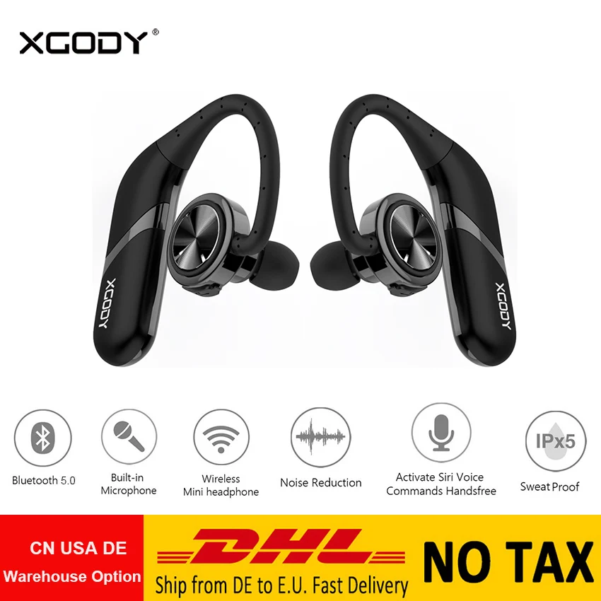 TWS стереонаушники XGODY S800 с поддержкой Bluetooth 5 0 и микрофоном|Наушники гарнитуры| |