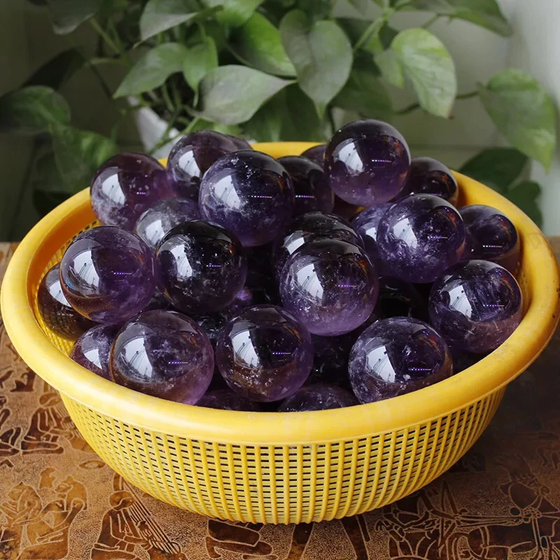 natural amethyst quartz crystal gemstone sphere reiki healing Orb ball Home Decor meditation | Дом и сад