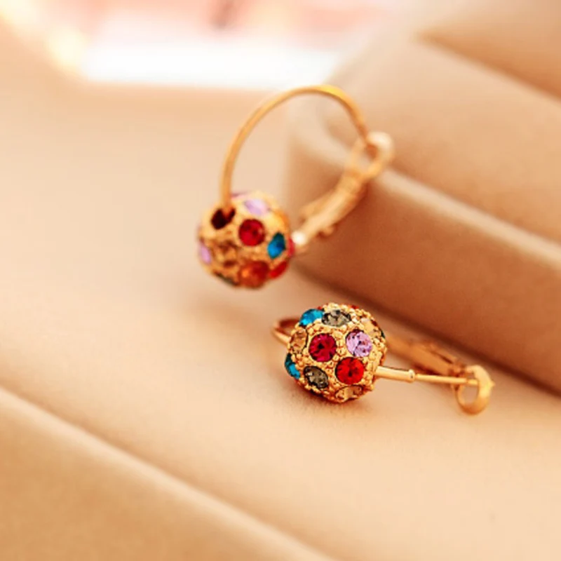 Модные серёжки с чешским хрусталём высококачественные Сережки для женщин