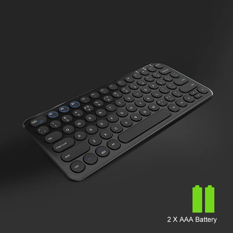 B.O.W многофункциональная bluetooth-клавиатура-Совместимость с Windows, Mac, Android, iPad, iPhone, Apple tv-простое переключение до 3 устройств - Цвет: Black