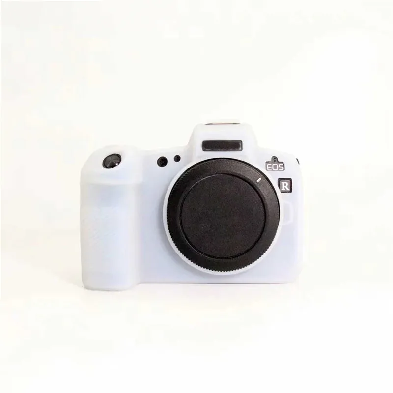 white Мягкий силиконовый резиновый чехол для камеры Canon EOSR, защитный чехол для тела, кожный чехол для Canon EOS R - Цвет: white