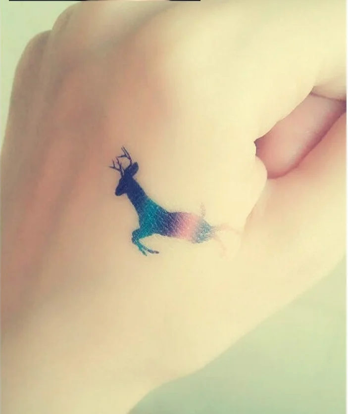 100 листов/партия Радужный цвет прыгающий олень черный лось водонепроницаемые