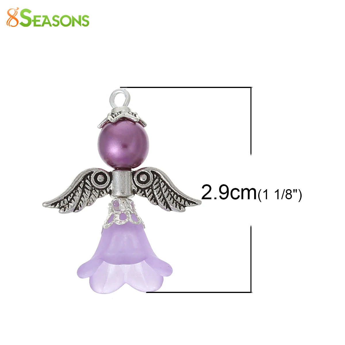 8 сезонов модные стеклянные подвески смешанные античные серебряные цвета с