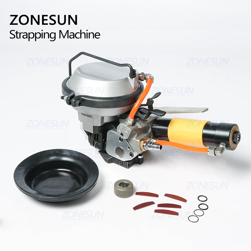 

ZONESUN Steel Strap Packing Machine Strapping Machine for Steel Belt 16-19mm Handheld Pneumatic Steel Band Machine