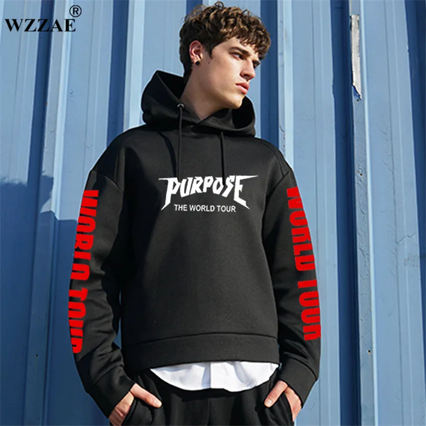 2018 Purpose Tour толстовки для мужчин Джастин Бибер Hop Hoodie Kanye Streetwear брендовые Swag Tyga