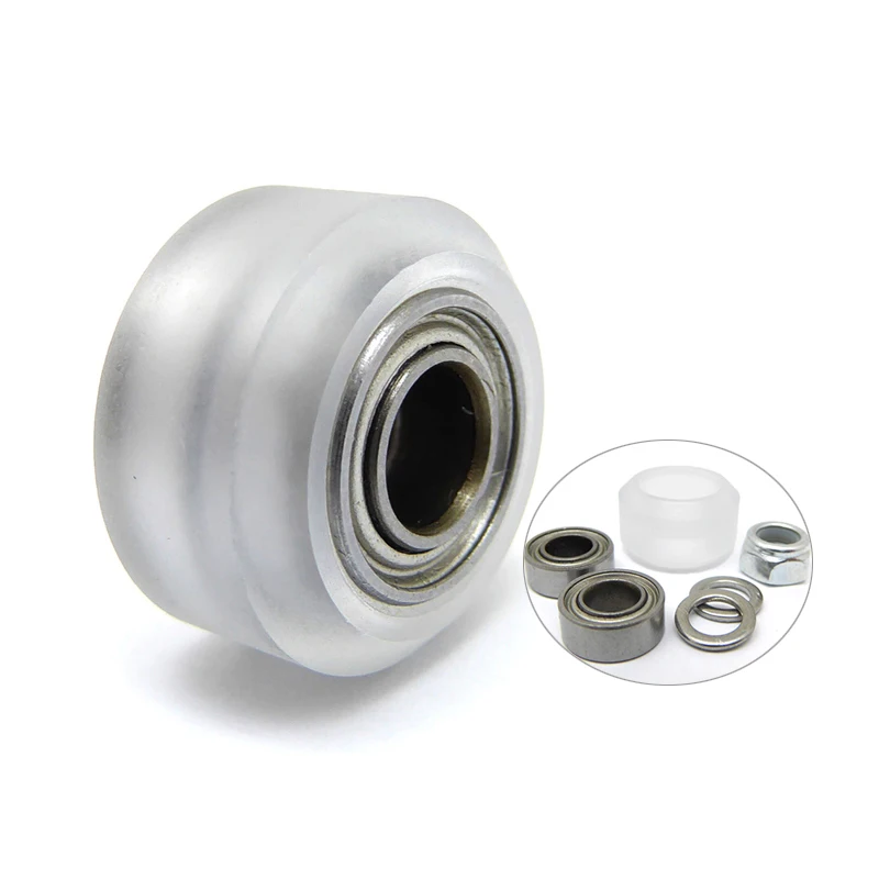 Высокоточный ЧПУ прозрачный Поликарбонат Xtreme Mini V Wheel Assy для слота линейной