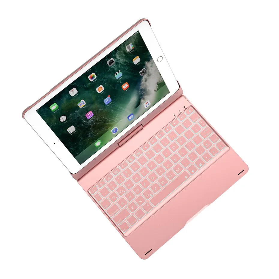 Чехол для ipad 2018/2017/air 2/Pro 9 7 дюйма с клавиатурой Bluetooth подсветкой поворот на 360