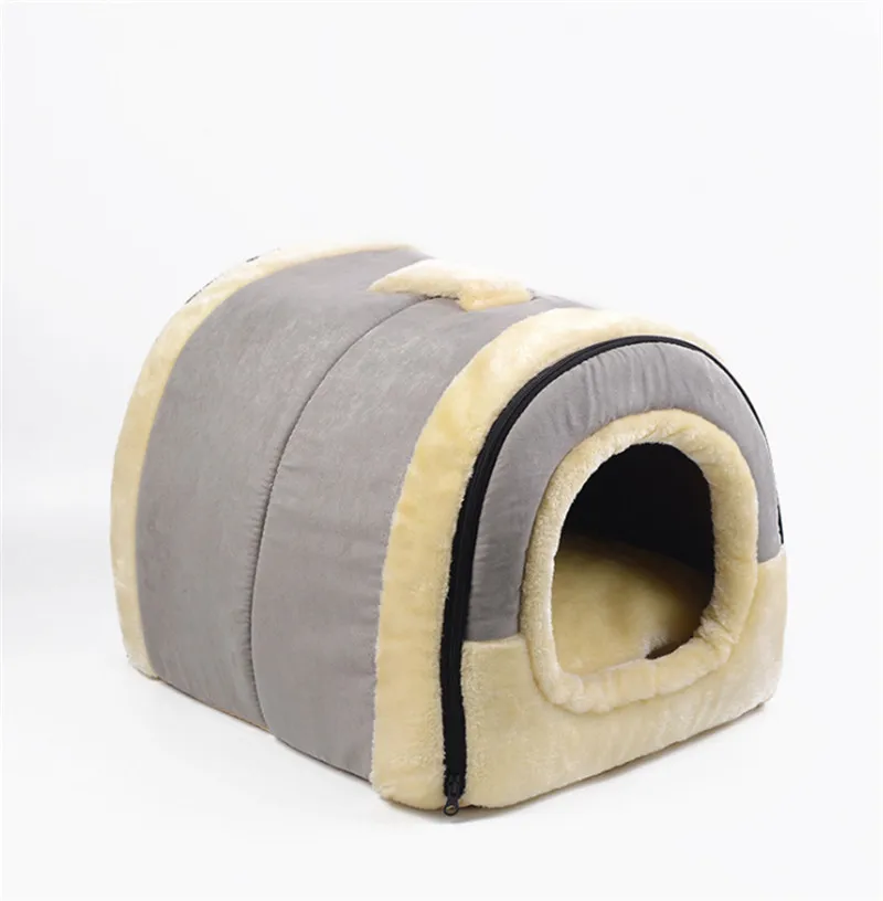 Pet Cat Igloo кровать маленькая собака мягкая Met House ветрозащитная покрытая ручкой