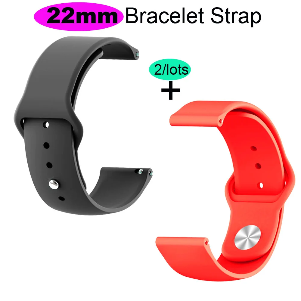 22 мм силиконовый браслет ремешок для Xiaomi Amazfit GTR 47 мм Pace Stratos ремешок для samsung gear S3 Galaxy 46 мм ремешок для часов
