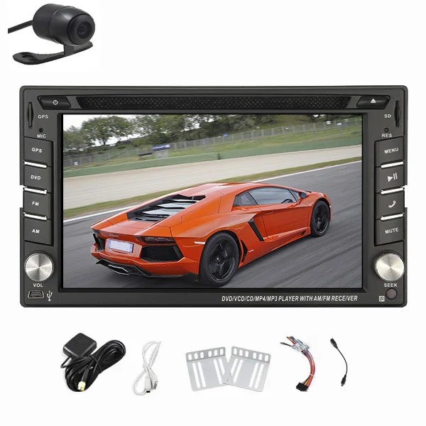 ПК Музыка в палубе двойной Din SD автомобильный dvd плеер gps Радио AMP MP5 логотип аудио