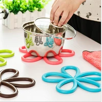 100 Piece pvc dining table placemat coaster kitchen accessories mat cup bar mug cute flower drink pads