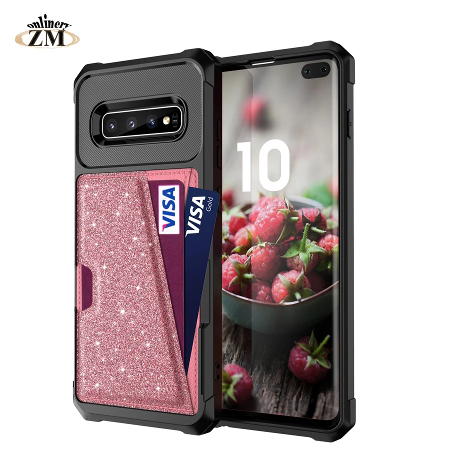 Luxury Wallet Case for samsung S9 S10 plus Cases with care holder Cover Buckle galaxy S10E mote 9 |