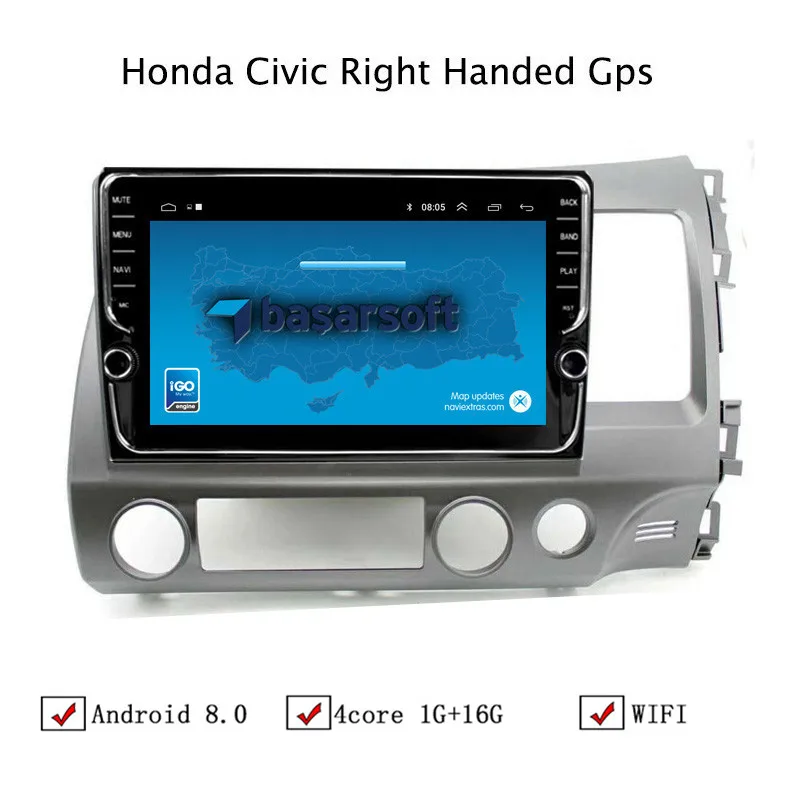 9 &quotAndroid 8 1 автомобиль gps навигации для Honda Civic 2004 2005 2006 2007 2008 2009 2010 2011 радио лучшие