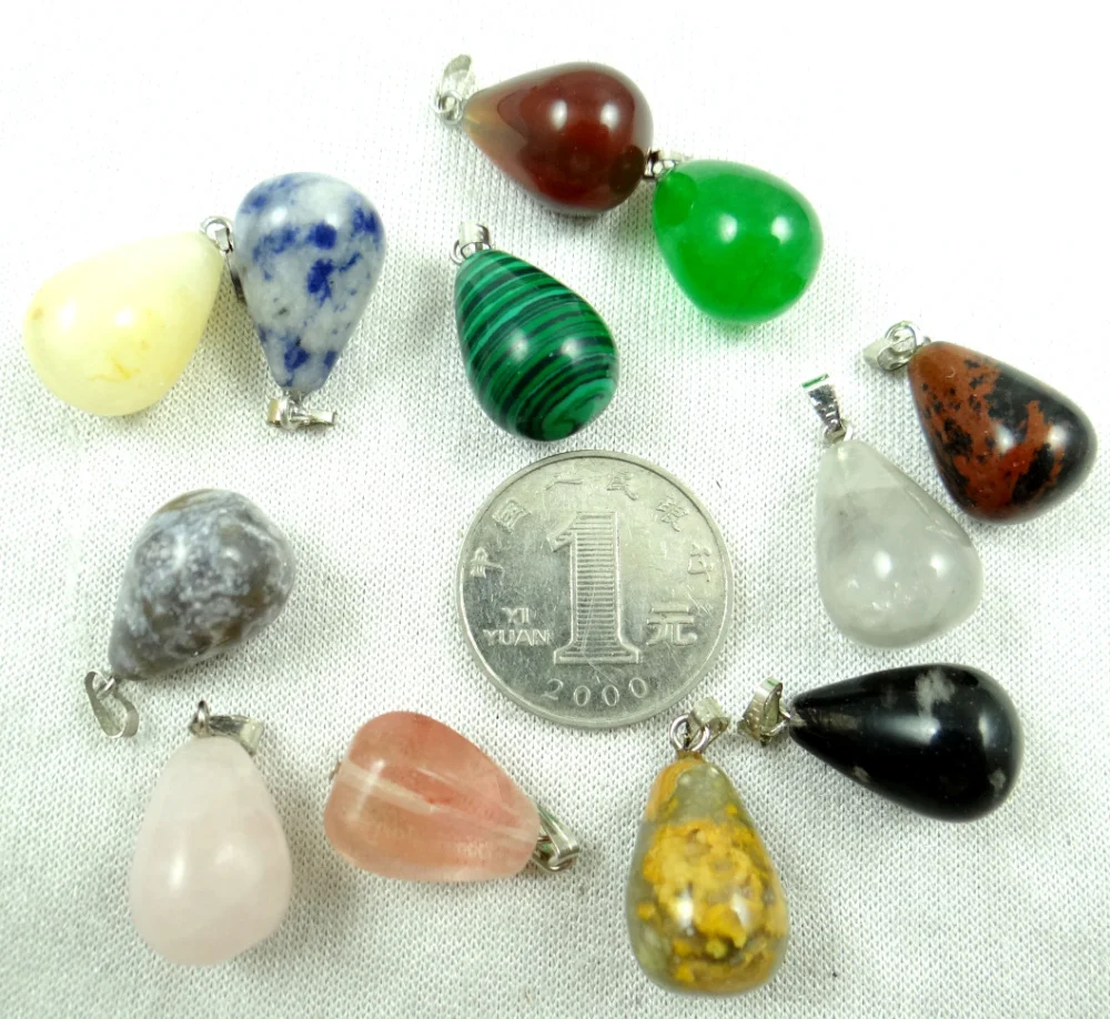 12 шт. подвеска капля тигровый глаз|stone pendant|natural stone pendantstone gem |