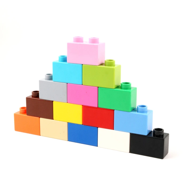 Одиночная Продажа Diy Большие размеры строительные блоки 1X2 толстые кирпичи часть