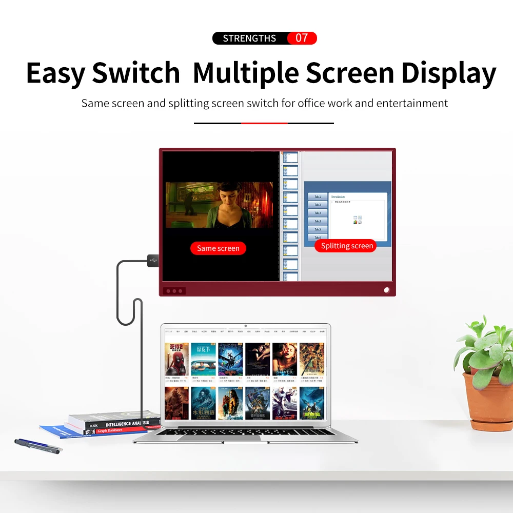 T-bao 15.6 inch Portable Monitor HDMI 1920x1080 HD IPS Display Computer LED Monitor with Leather Case for PS4 Pro/Xbox/Phone