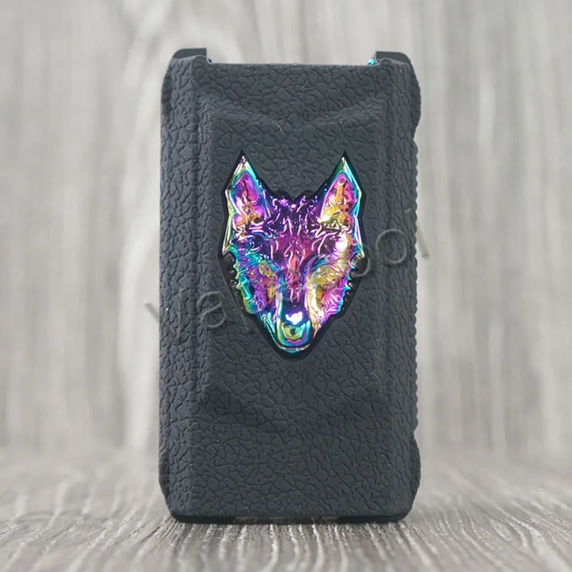 Black Чехол с текстурой кожи для Snowwolf Mfeng Kit-силиконовый чехол с гелевым покрытием, подходит для Vape Sigelei Snowwolf MFENG 200W Box Mod - Цвет: Black