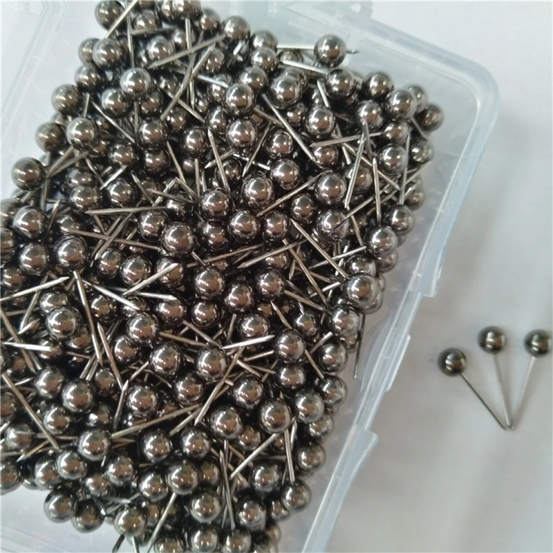 Black gold 400 шт./компл. модные Швейные иглы металлический пластиковая булавка иглы из пробкового дерева Офис фиксированной вязальные спицы Свадебная заколка AQ036 - Цвет: Black gold