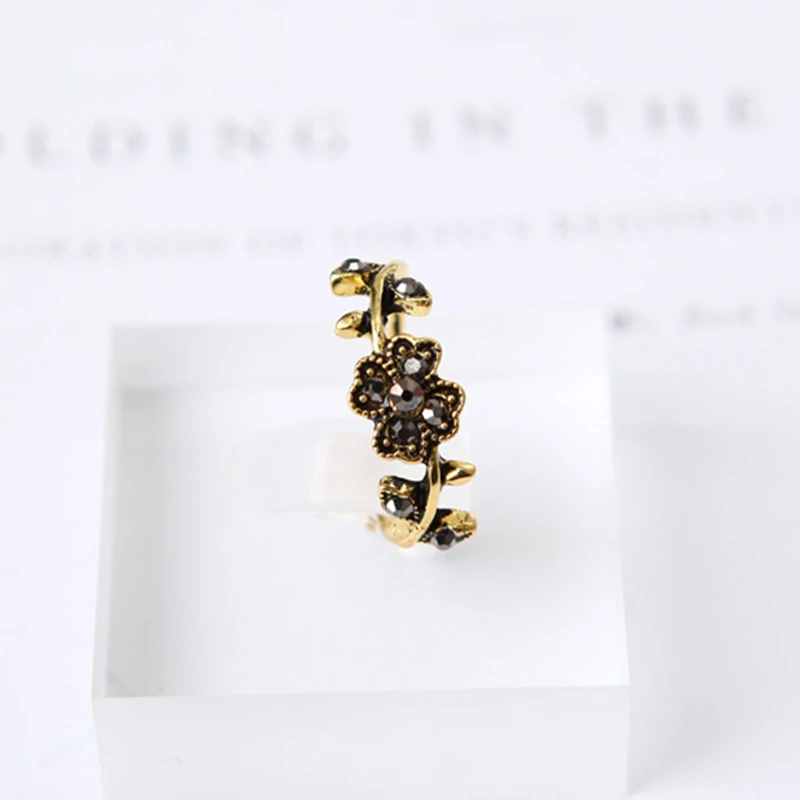 11/Set Vintage Punk Moon Sun Leaf Flower Carved Midi Finger Rings For Women Bohemian Knuckle Ring Set Crystal Jewelry Gifts | Украшения и