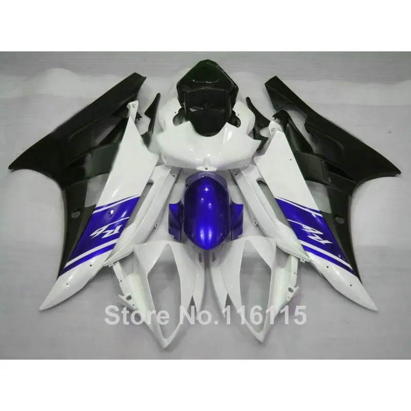 Комплект обтекателей для YAMAHA YZF R6 2006 2007 Белый Черный Синий Обтекатели YZF-R6 06 07