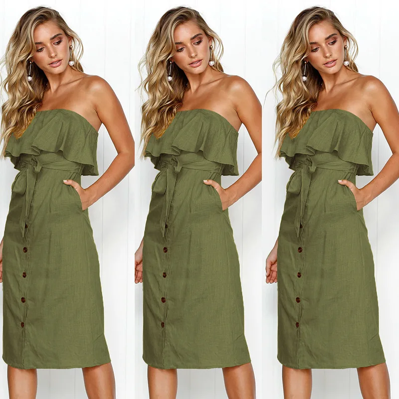 Лето 2019 выдвижной сексуальный нагрудный ремень с открытыми плечами и пуговицами