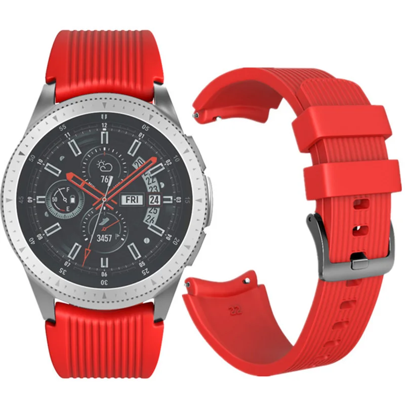 Ремешок спортивный для Gear S3 Frontier силиконовый Классический Браслет Samsung Galaxy Watch 46