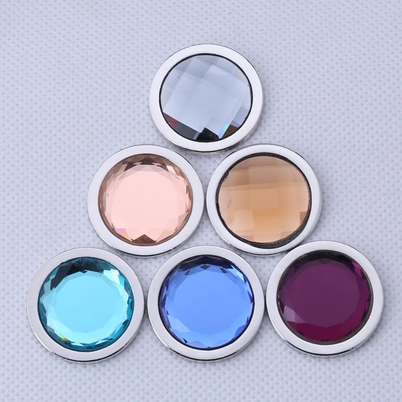 Hot sale color glass crystal mode my 33mm coins pendant fit interchangeable necklace 35mm My coin disc rose gold for women gift | Украшения