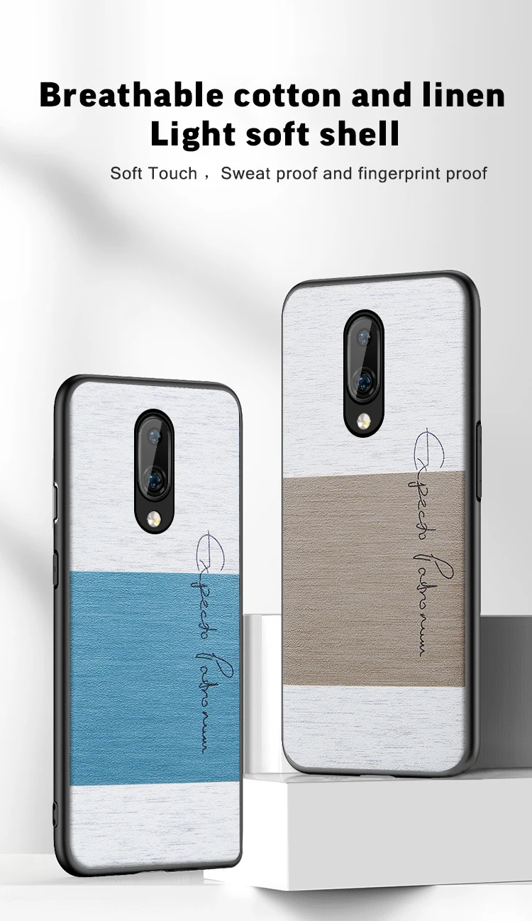 Для Oneplus 7 Чехол Mofi для Oneplus 7 Pro чехол задняя крышка губка хлопковая ткань мягкий коричневый фиолетовый розовый для One Plus 7 Oneplus7 Pro