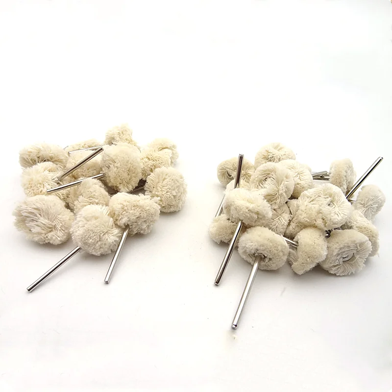 1Pcs 2.35/3MM Shank 20MM Dedicated Buffing Removal Deflashing Machine Use Wool Ball Polishing Heads Pad Jade Grinding | Инструменты