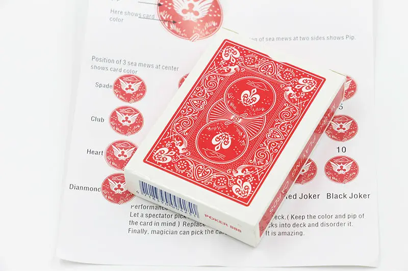 Помеченная колода для зачистки игральные карты волшебные трюки в покер уличная
