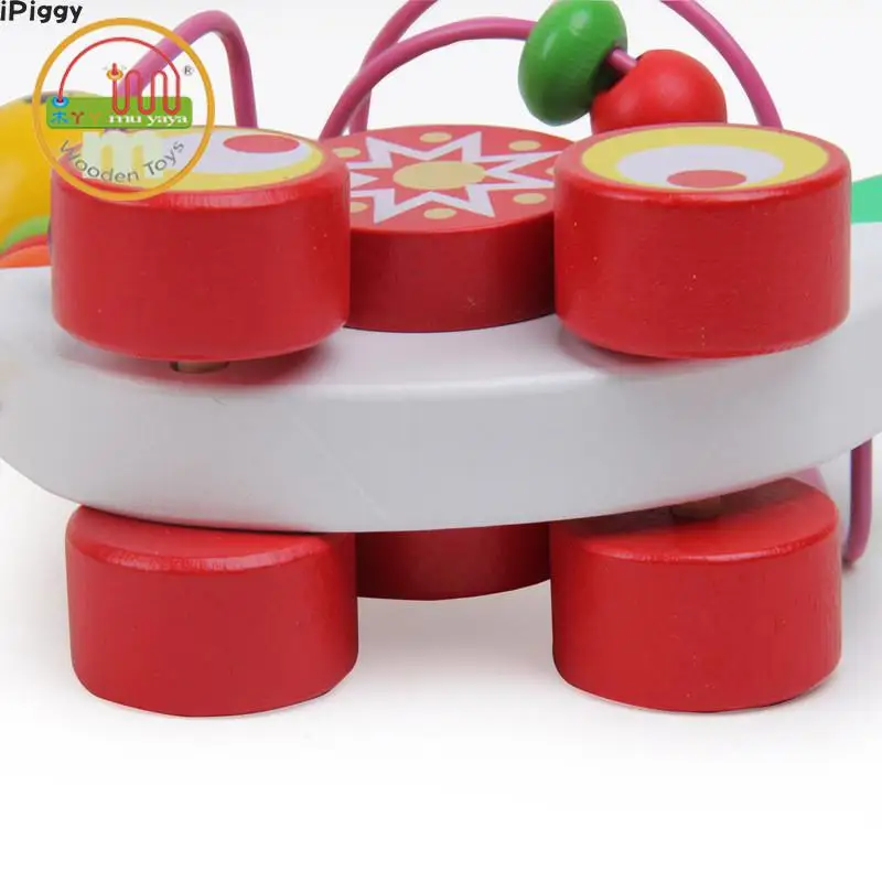 Educational Duckling Trailer Toy Multicolour Wooden Children Kids Puzzle Baby Infant Mini Around Beads Learning Game | Игрушки и хобби