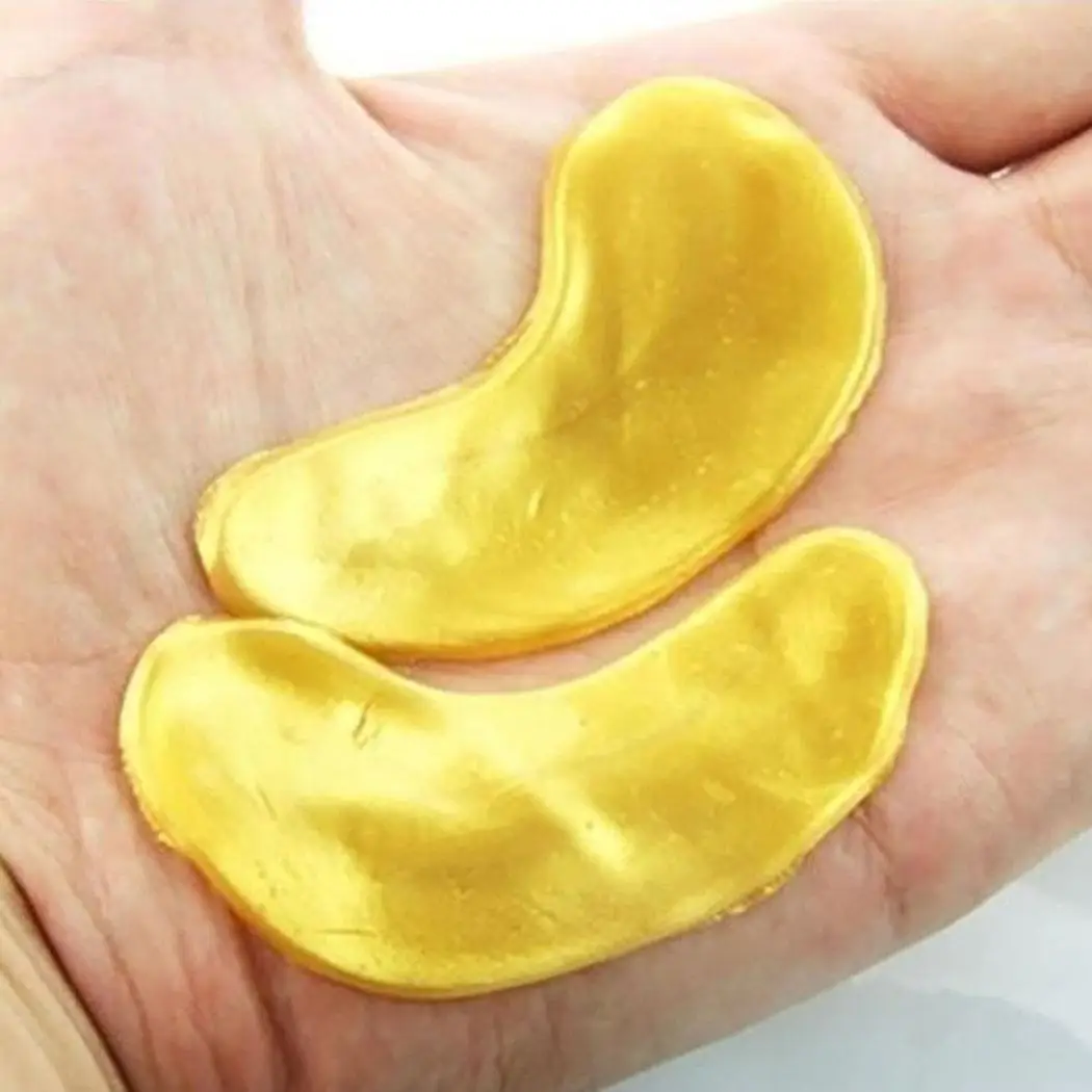 1 пара EyeMask коллаген желтый кристалл anti отечность модные женские туфли золото