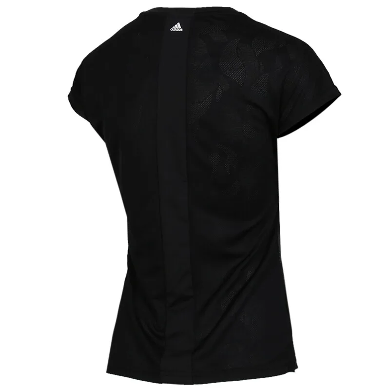 Оригинальные женские футболки Adidas GFX SS T POLY спортивная одежда с коротким рукавом |