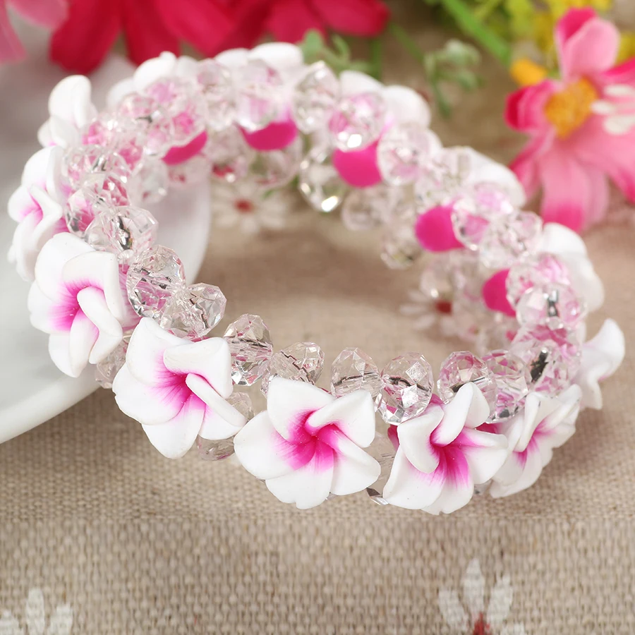 1 шт./лот красивый браслет ручной работы из полимерной глины для девочек Женский