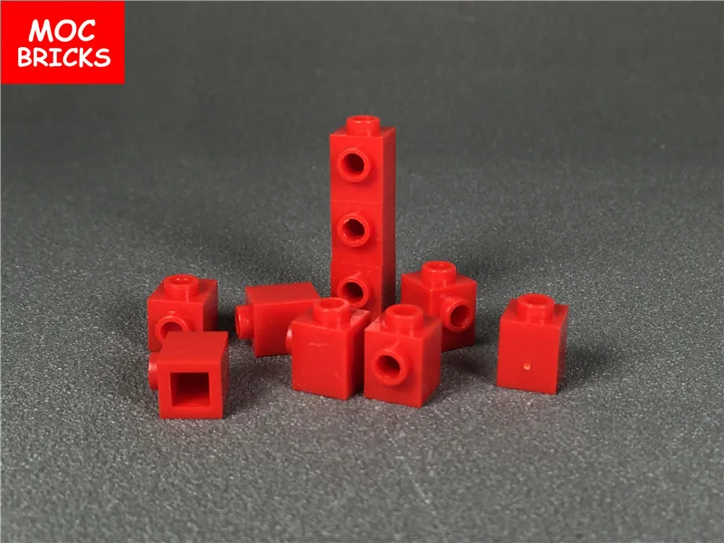20 шт./лот цветные блоки MOC модифицированный кирпич 1x1 со шпилькой с 1 стороны