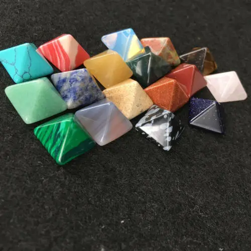 

Set of 7 Chakra Pyramid Stone Set Crystal Healing - Chakra Set ANOTHER