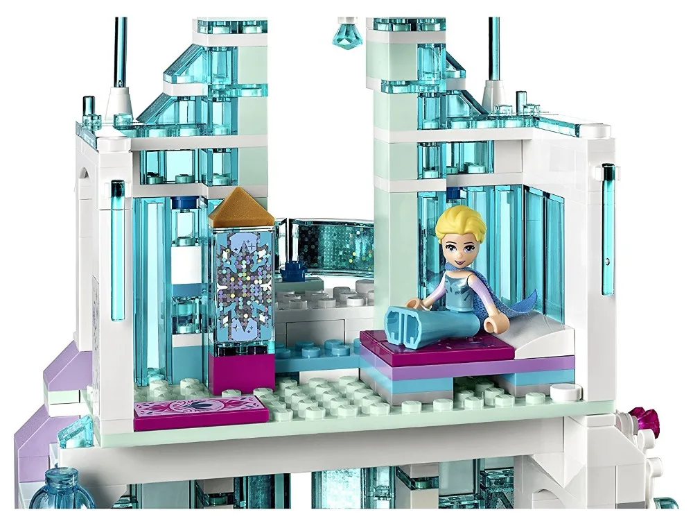 Elsa Anna Ice Dream Romantic Castle Model Building Blocks Cinderella Princess City Set Girl Children Christmas Gift | Игрушки и хобби