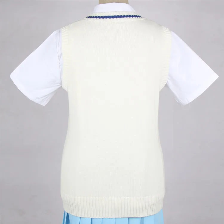 Милая форма вязаный жилет белая японская Студенческая для кампуса женский