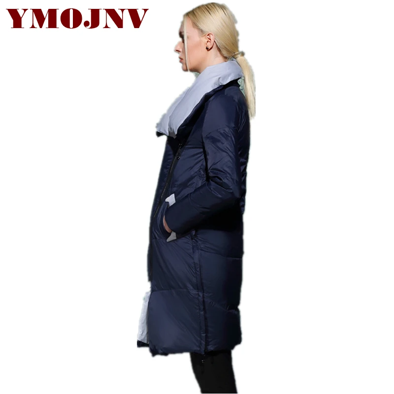 

YMOJNV 2019 Winter Coat Women New Fashion Down Parka Female Warm Thicken Ultralight Down Jacket Coat Large Size Long Snow Wear