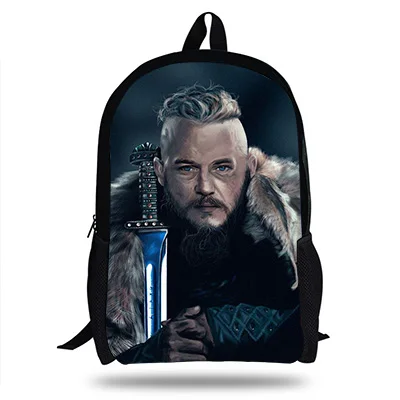 KOLLEGG KING Ragnar Lothbrok Vikings, мужской рюкзак с принтом для подростков, мальчиков, Детская сумка для книг, детские школьные сумки, рюкзаки, сумка