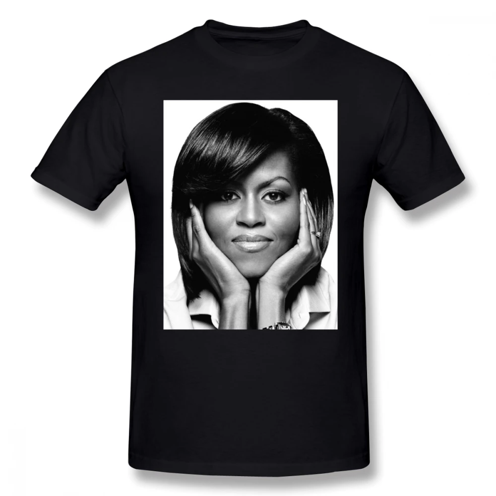 Obama T Shirt Michelle T-Shirt XXX Streetwear Tee Fun Short Sleeve Male 100 Percent Cotton Print Tshirt |