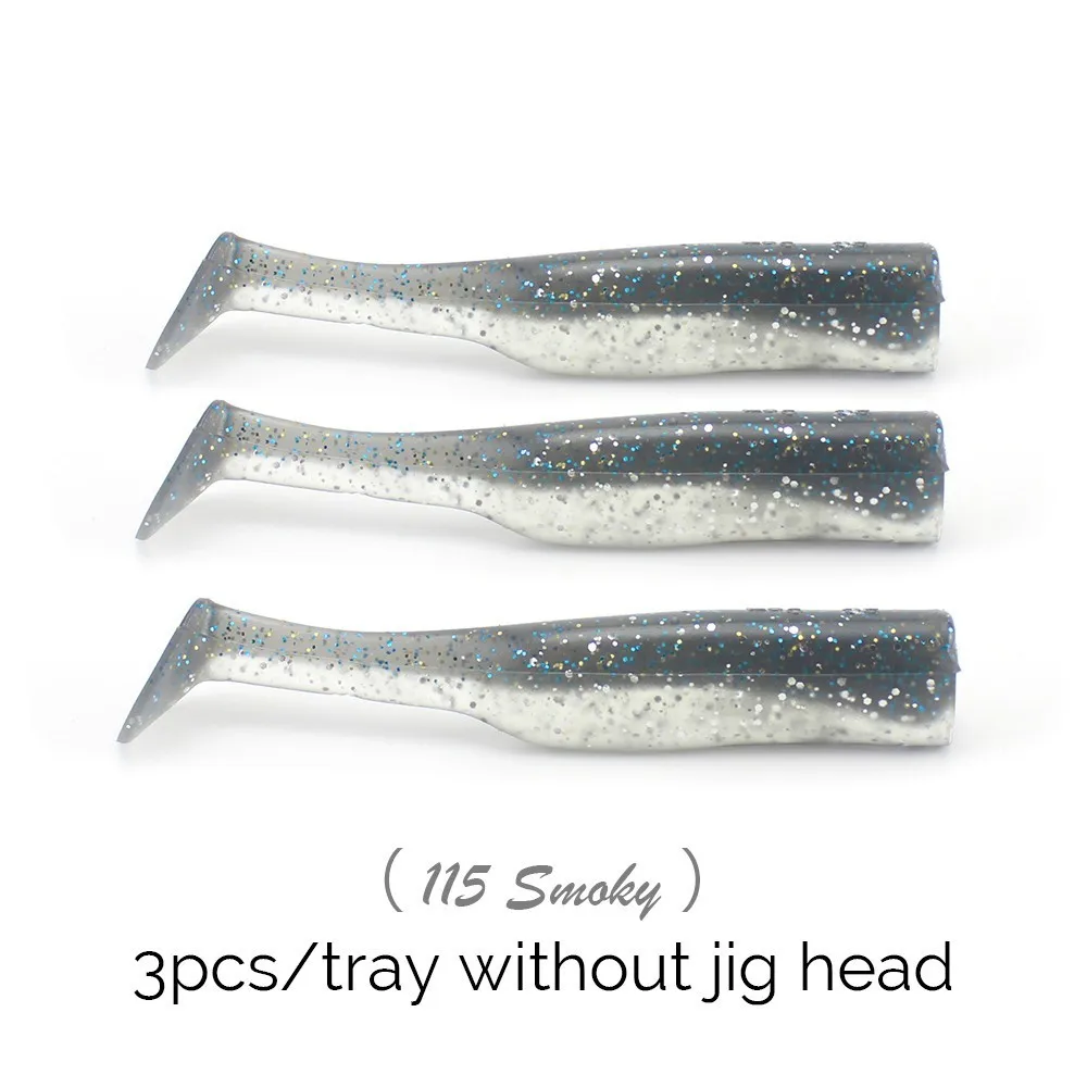 115 Smoky W& K Swing Shad Приманка 9 см x 8 г Swimbaits Черный Гольян действие Мягкая приманка Pro рыболовные снасти для большой рыбы рыболовные советы рок-рыба приманка - Цвет: 115 Smoky