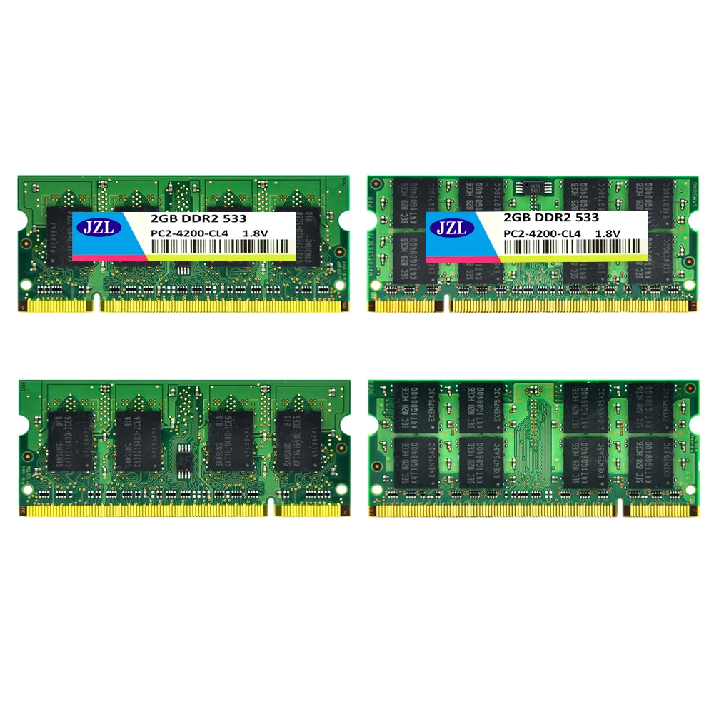 JZL оперативная память для ноутбука SODIMM PC2 4200 DDR2 533 МГц 200PIN 2 ГБ/PC2 DDR 200 PIN 1 8 в CL4