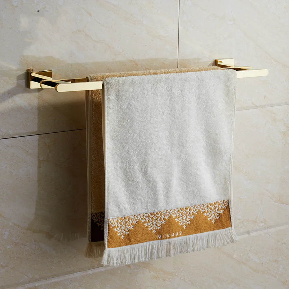 

Double towel rack Zinc alloy sheet metal towel hanging Bathroom hardware accessories lo811310