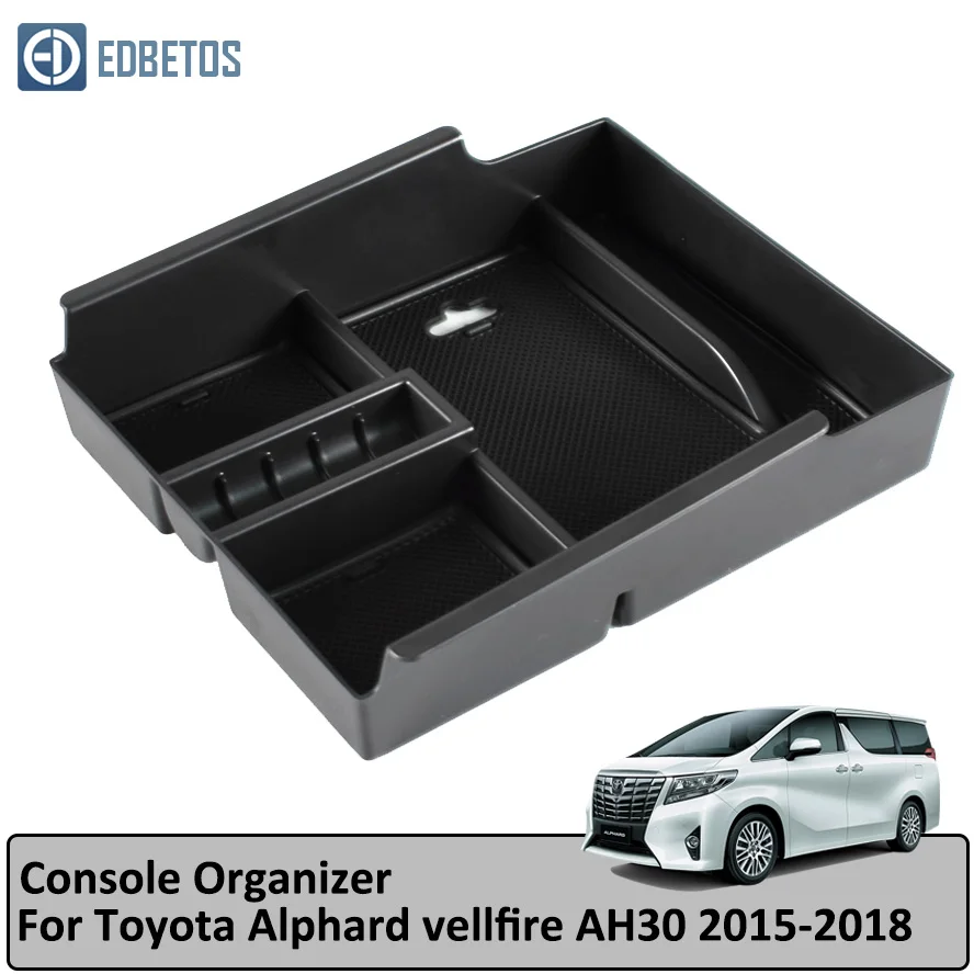 EDBETOS подлокотник коробка для хранения для Toyota Alphard vellfire AH30- центральная консоль органайзер для хранения Подстаканник лоток