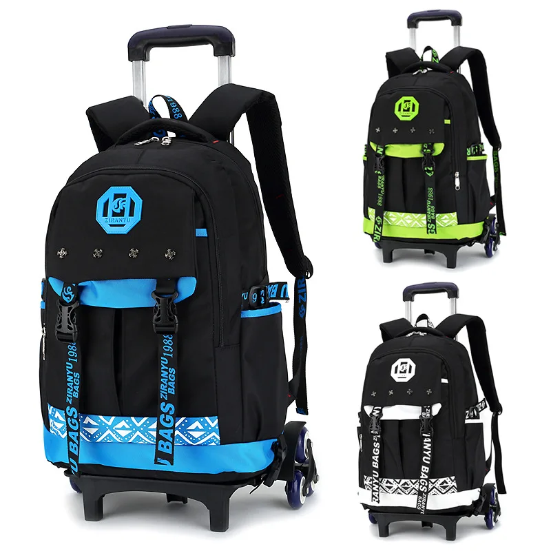 Children Trolley School Bag Backpack Wheeled Schoolbag for Boys Grils Students Backpack Travel Luggage Mochilas Escolares