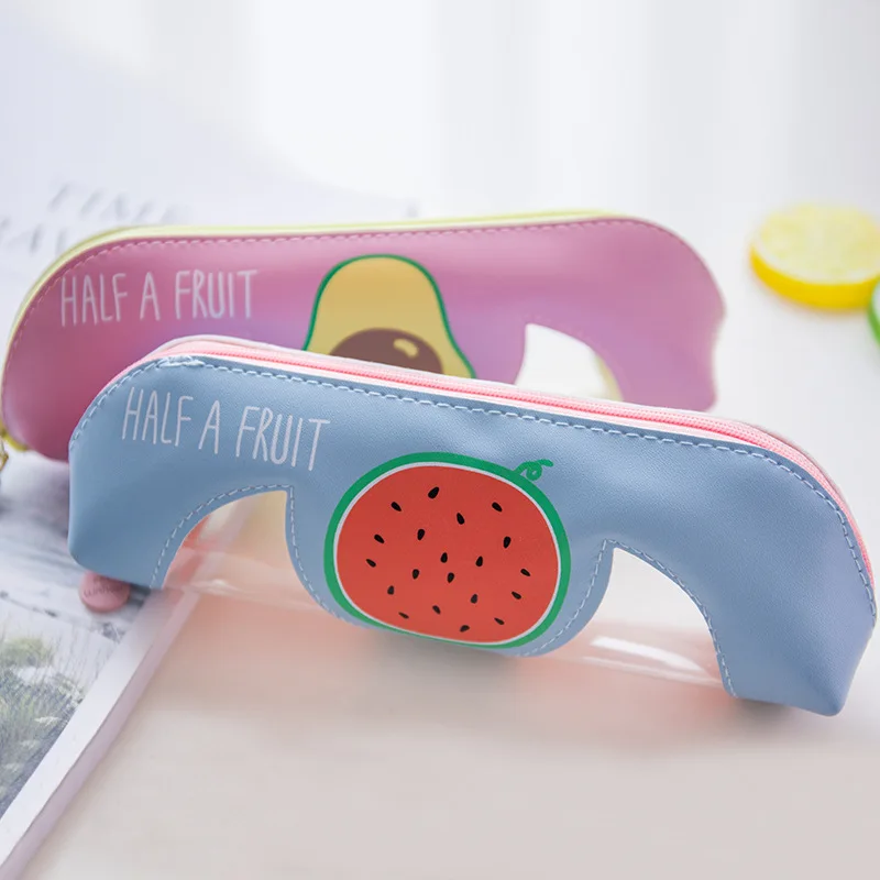 Чехол карандаш из искусственной кожи с принтом полуфруктов авокадо персикового