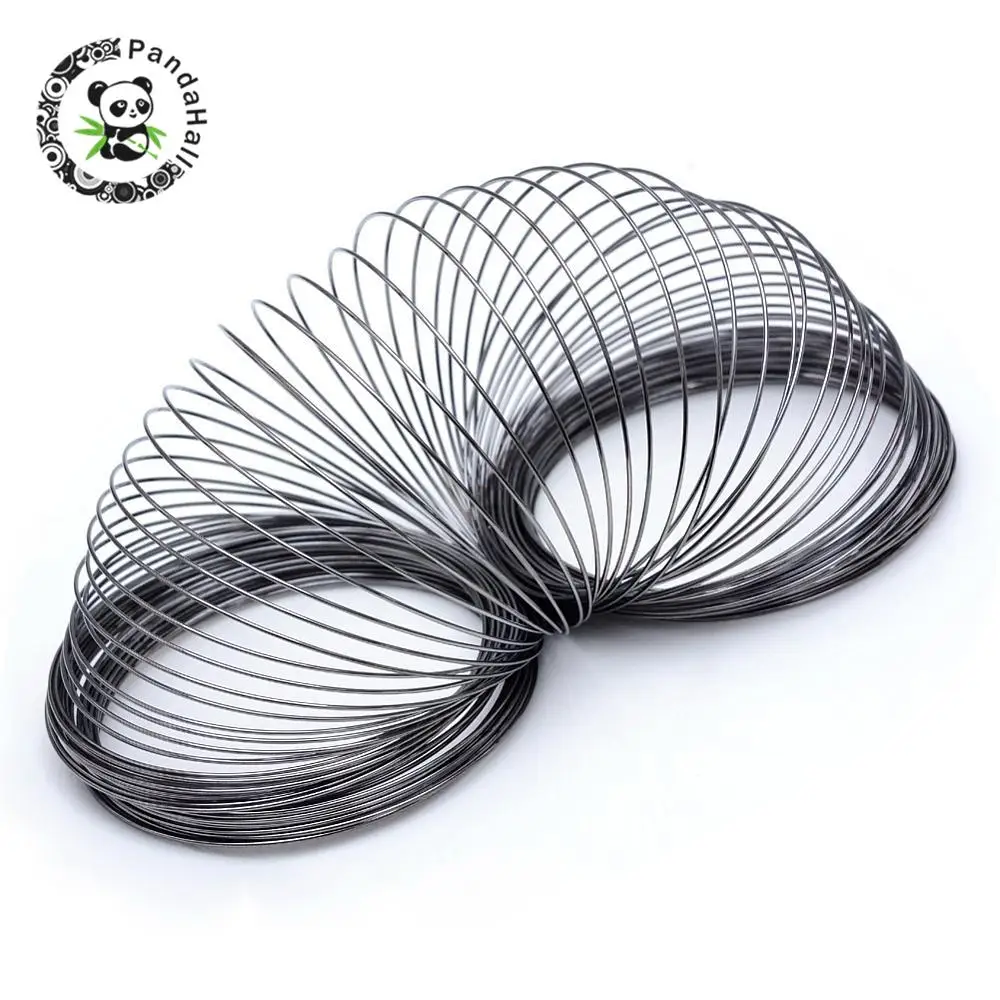 

1000g 60x0.8mm Steel Memory Wire for DIY Bracelets Making Wires Jewelry Findings Nickel Free Gunmetal Stringing Materials