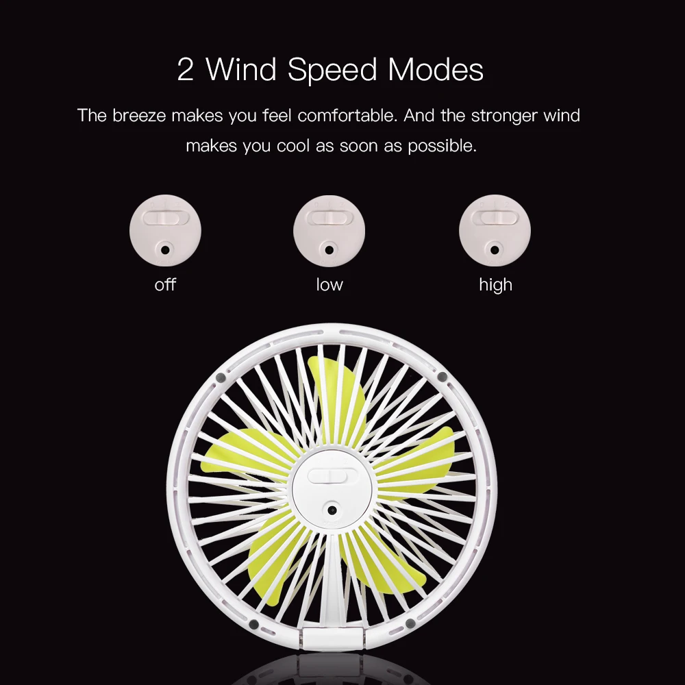 Персональный вращающийся мини вентилятор с поворотом на 180 градусов настольный